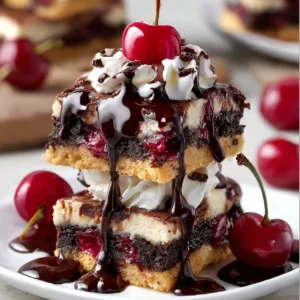 Black Forest Brownie Sundae Stack Recipe