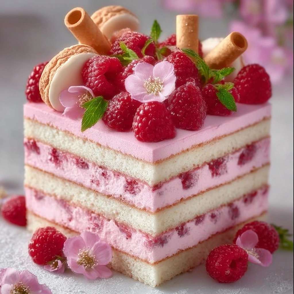 Raspberry Layer Cake Recipe - Recipe Image