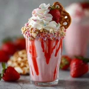 Strawberry and White Chocolate Freakshake Recipe