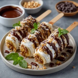 Chocolate-Dipped Frozen Banana Pops Recipe