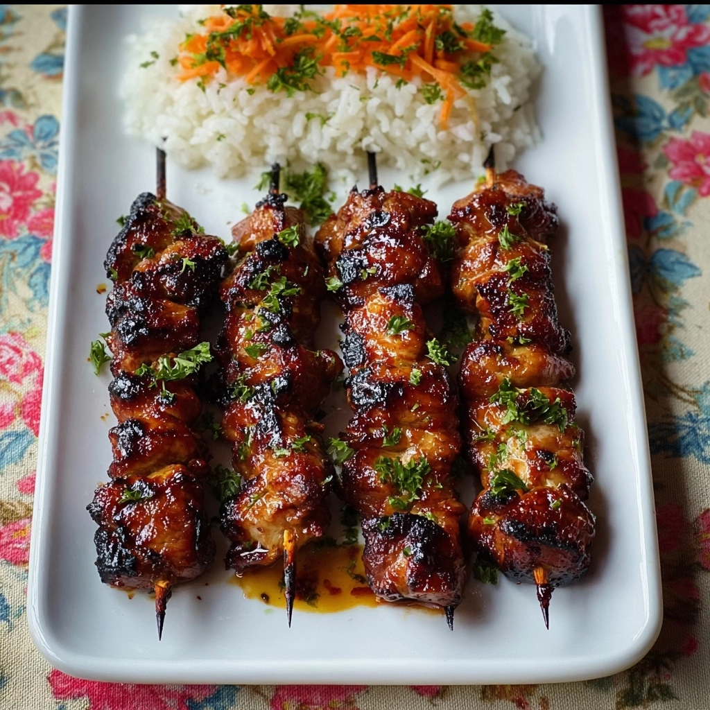 Grilled Thai Coconut Chicken Skewers Recipe