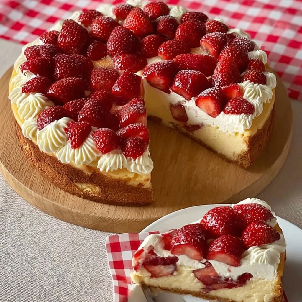 Strawberry Basque Cheesecake Recipe - Recipe Image