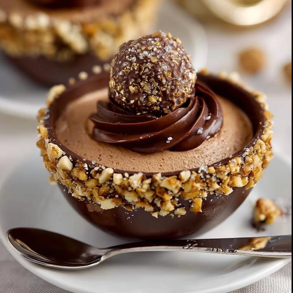 Ferrero Rocher Chocolate Mousse Dessert Bowls Recipe