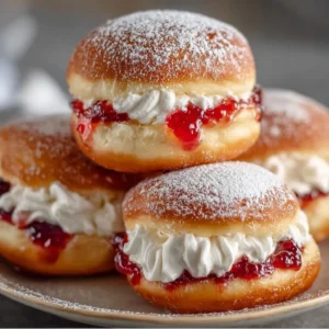 Papanasi – Romanian Doughnuts with Cream & Jam Recipe