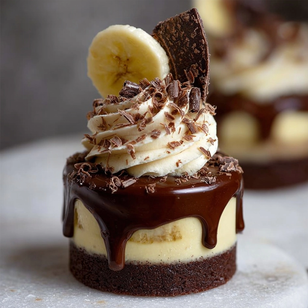 Mini Chocolate Banana Mousse Cakes Recipe