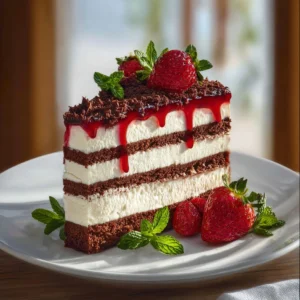 Strawberry Cream Layer Cake Recipe