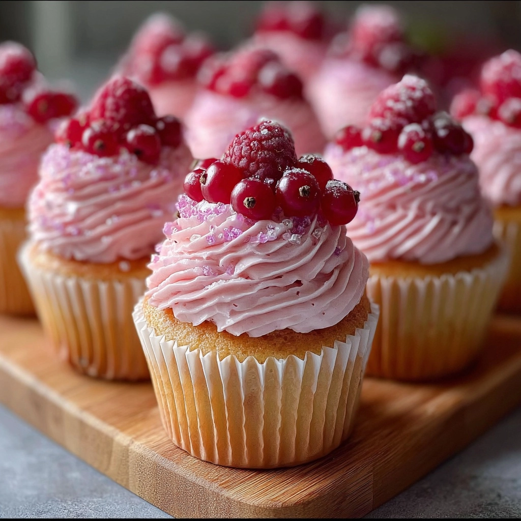 Strawberry Cupcakes with Pink Buttercream Recipe