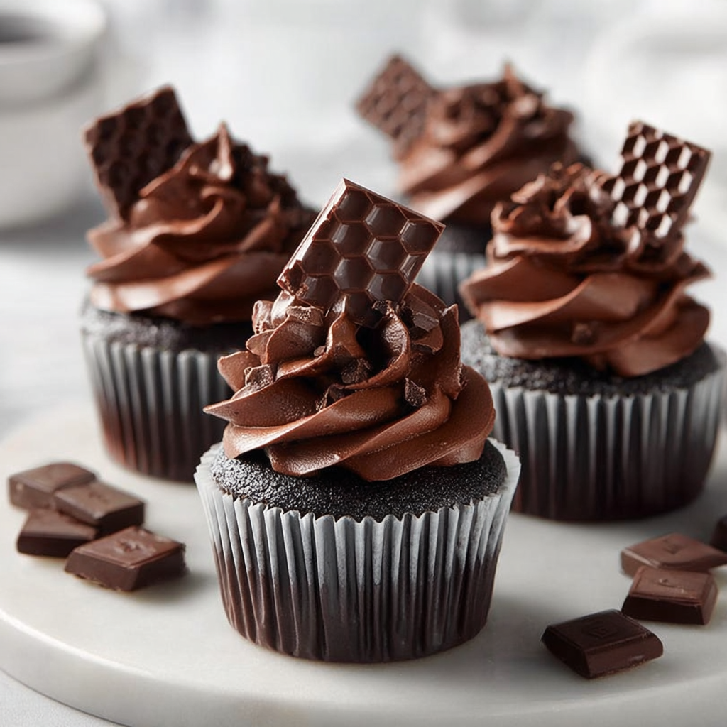 Decadent Chocolate Cupcakes with Chocolate Ganache Frosting Recipe