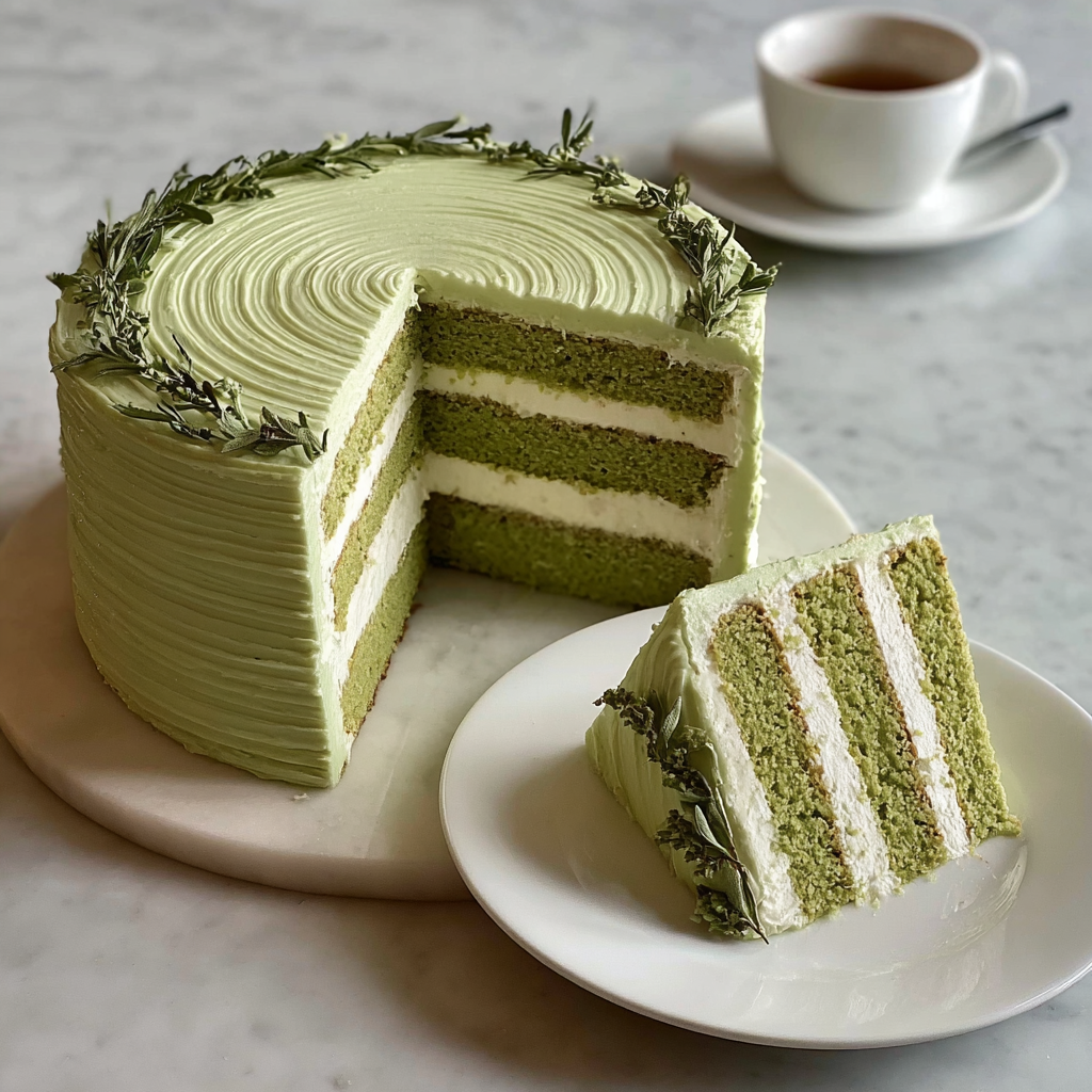 Matcha Layer Cake Recipe - Recipe Image