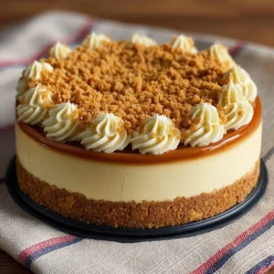 Butterscotch Cheesecake with a Buttery Crumble Recipe