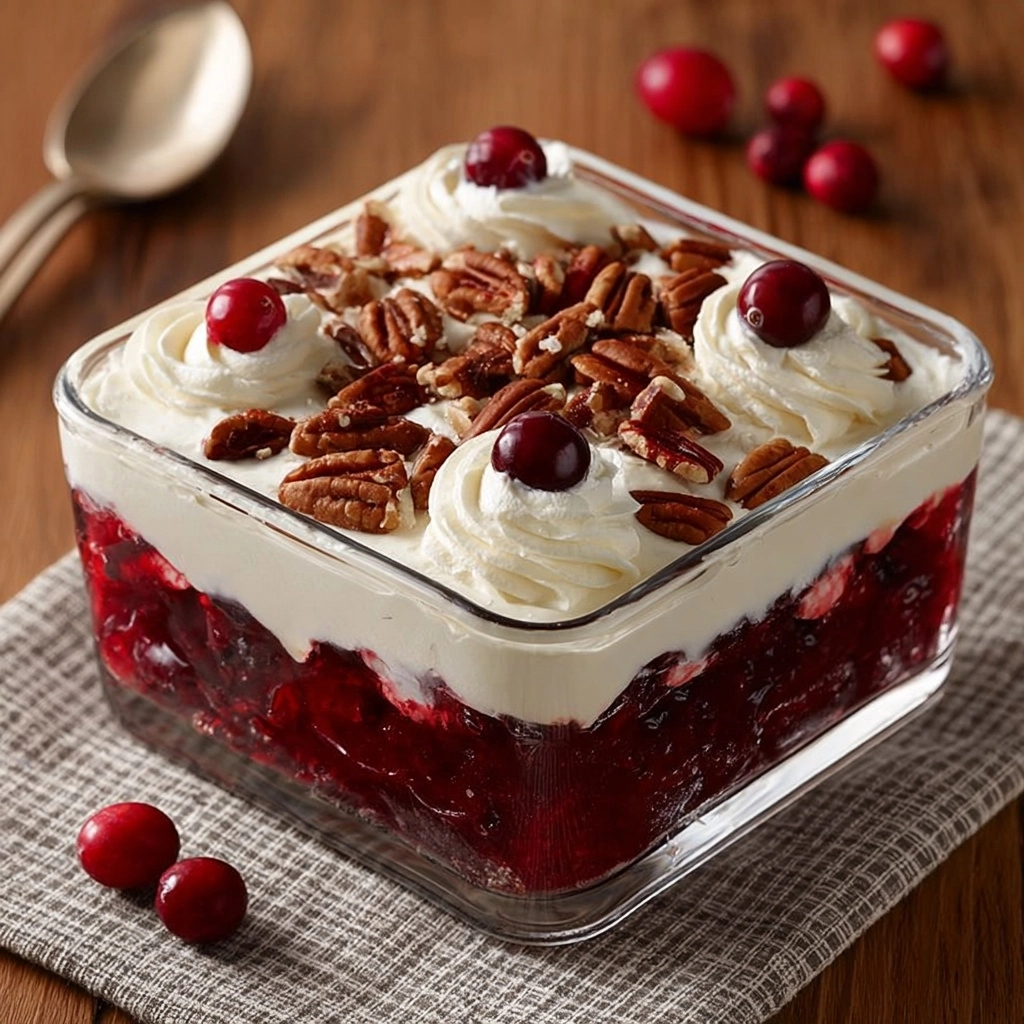 Cranberry Jello Salad with Cream Cheese Topping Recipe 2 Cranberry Jello Salad with Cream Cheese Topping Recipe - Recipe Image