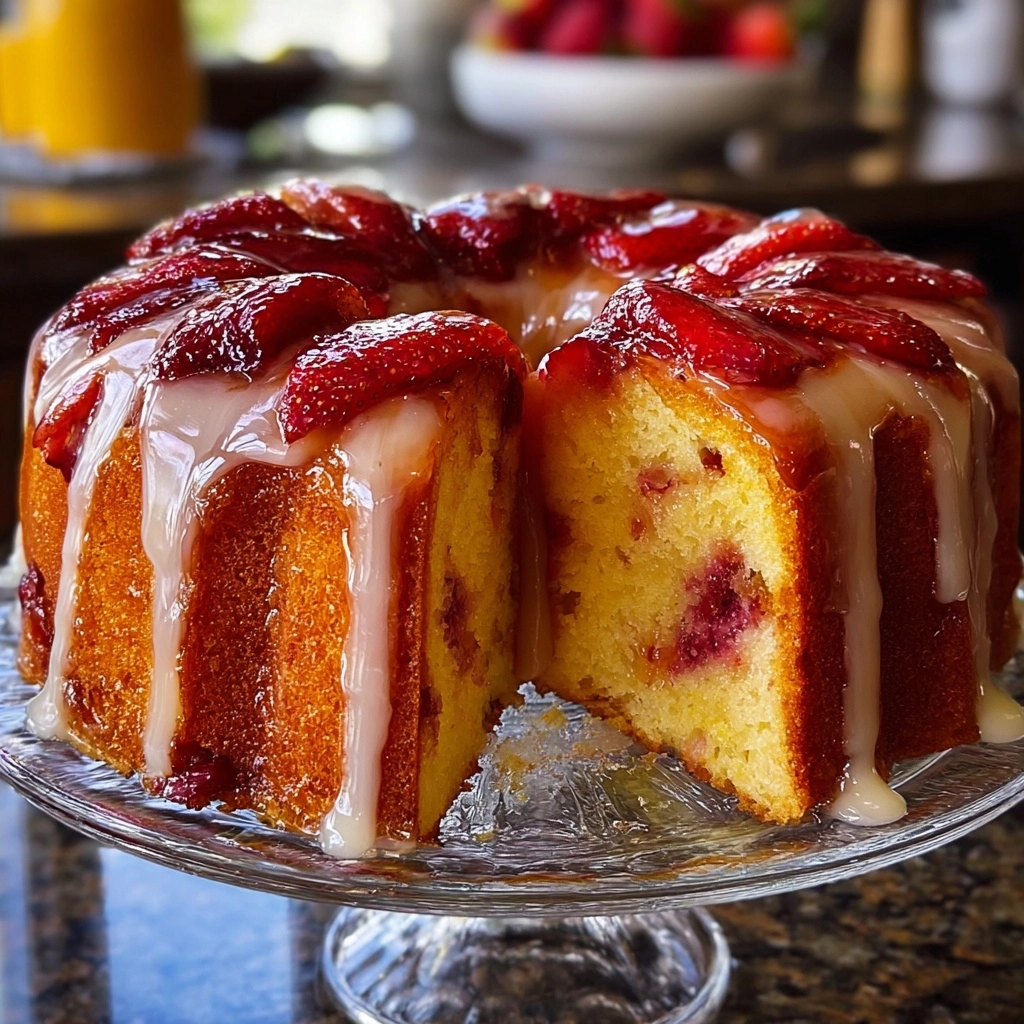Strawberry Pineapple Pound Cake Recipe - Recipe Image