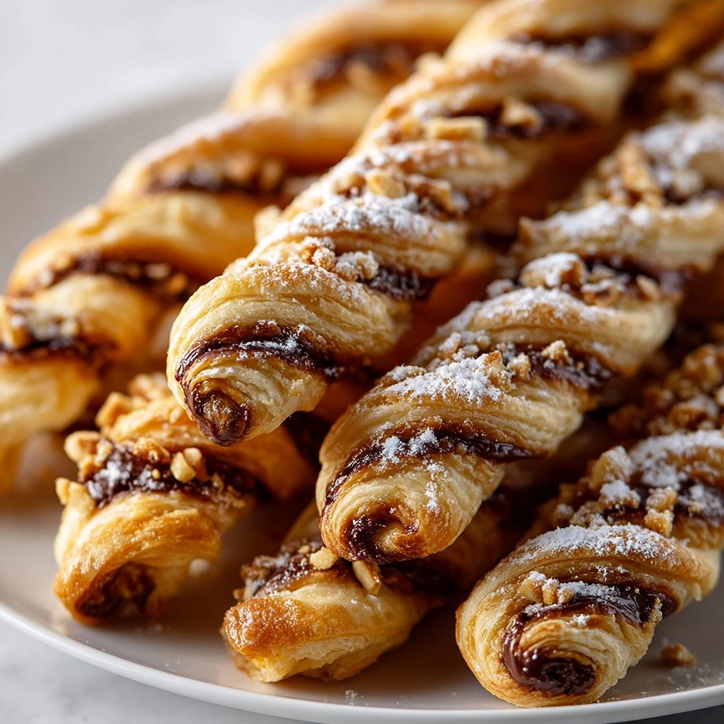 Chocolate Hazelnut Puff Pastry Twists Recipe 3 Chocolate Hazelnut Puff Pastry Twists Recipe - Recipe Image