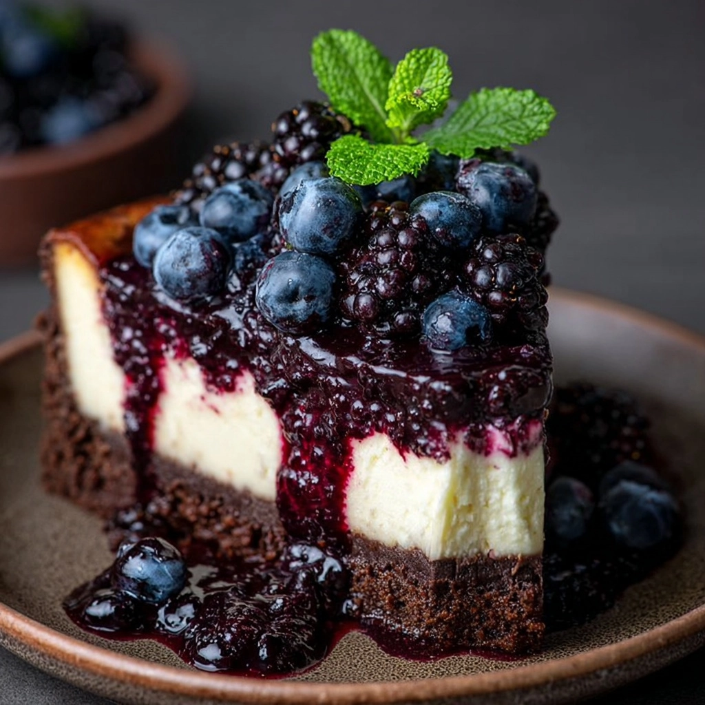 Mixed Berry Cheesecake with Chocolate Crust Recipe