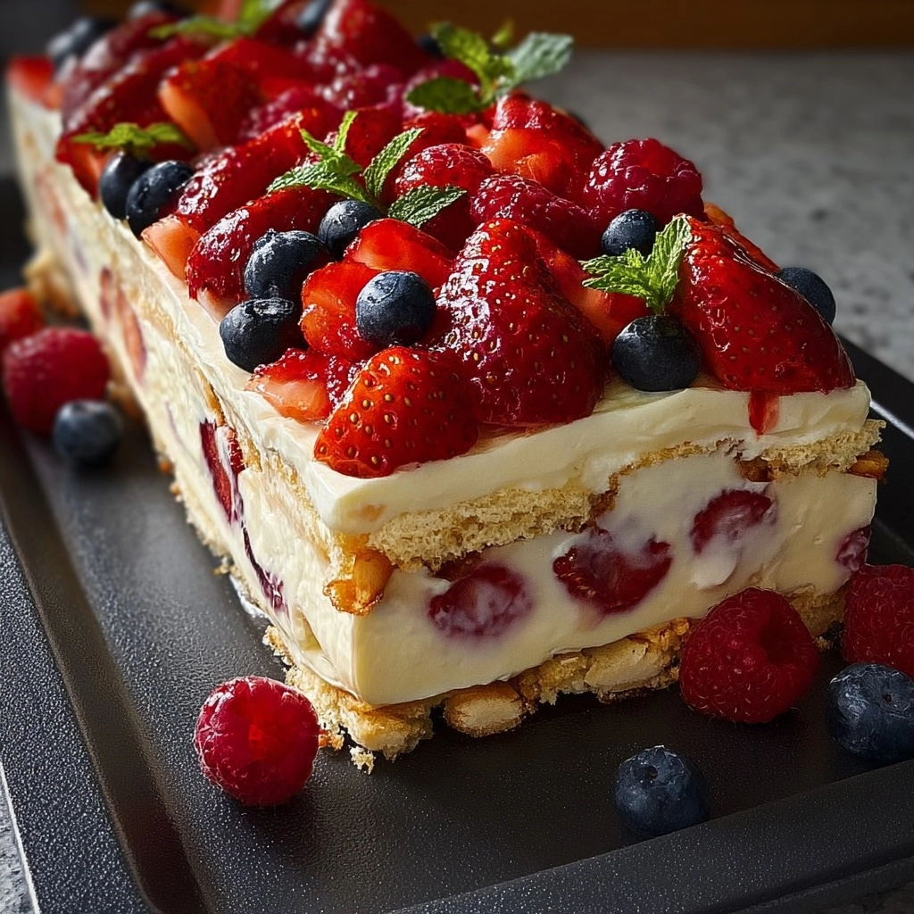 Berry Cream Cheesecake (No-Bake) Recipe