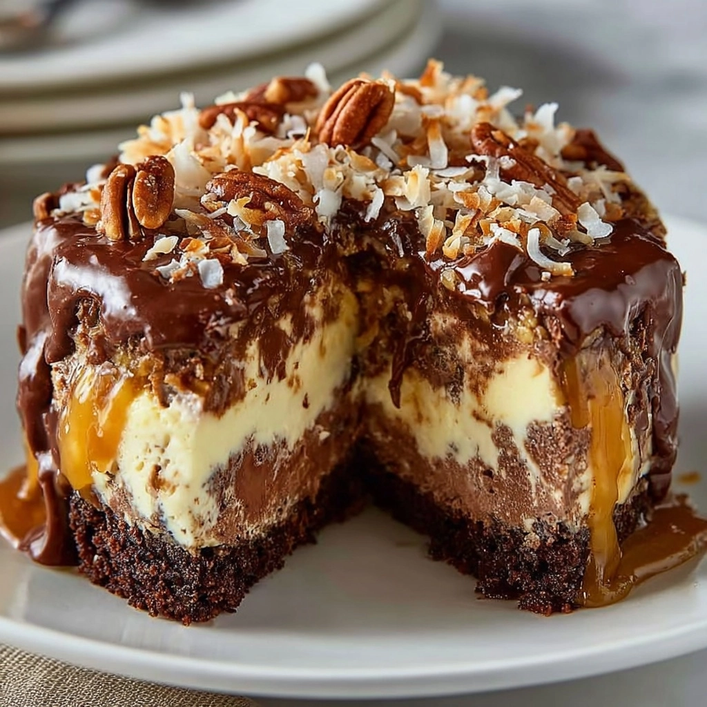 Turtle Cheesecake** Recipe 3 Turtle Cheesecake** Recipe - Recipe Image