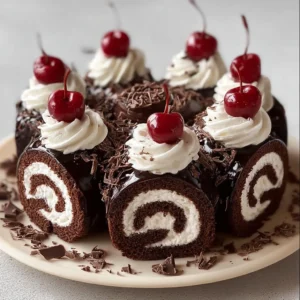 Black Forest Swiss Roll Cake Wreath Recipe