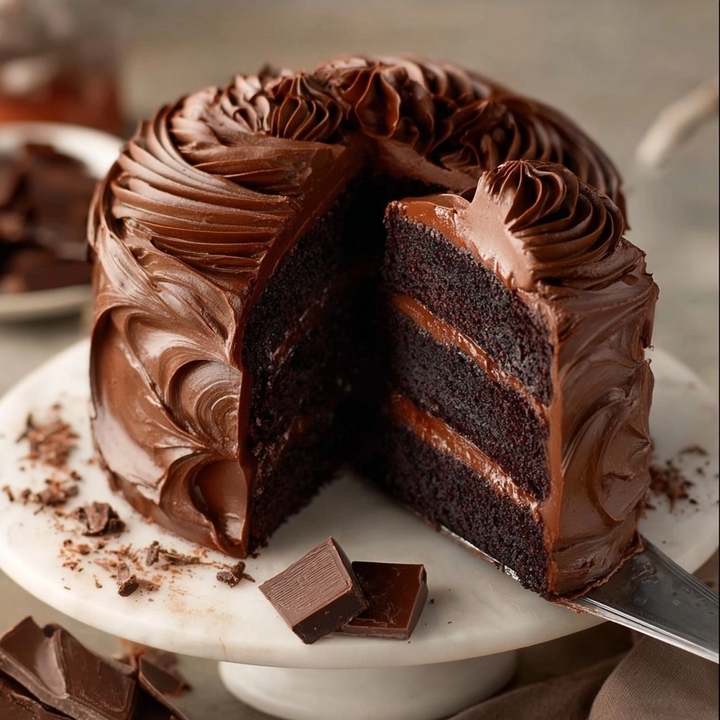 Divine Chocolate Layer Cake Perfection Recipe 2 Divine Chocolate Layer Cake Perfection Recipe - Recipe Image
