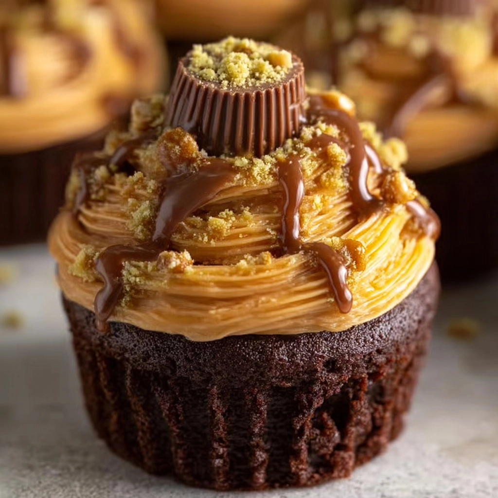 Chocolate Peanut Butter Cupcakes Recipe