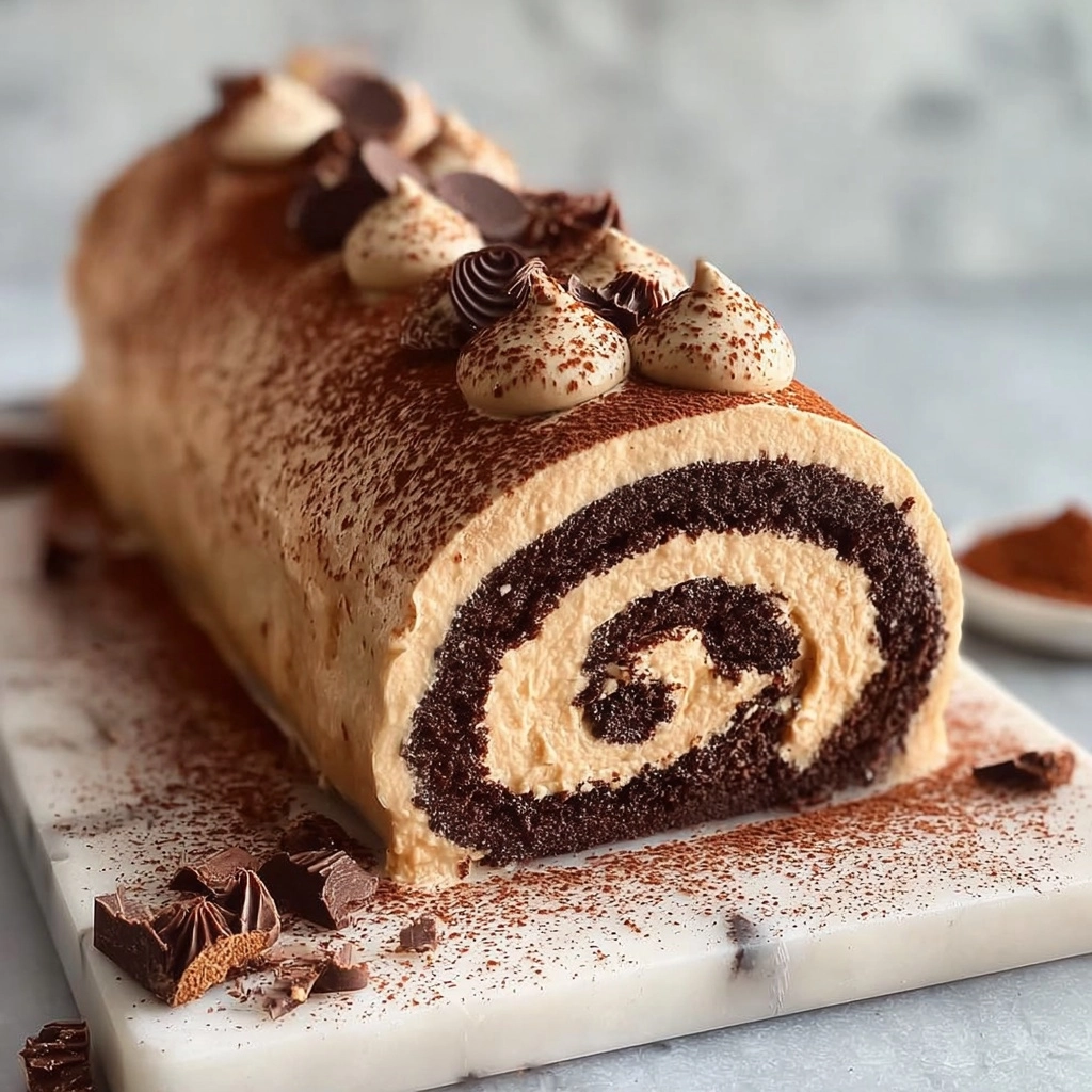 Chocolate Coffee Swiss Roll Recipe
