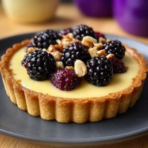 Blackberry Vanilla Hazelnut Tart Recipe