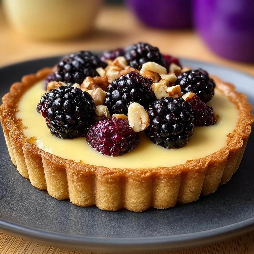 Blackberry Vanilla Hazelnut Tart Recipe