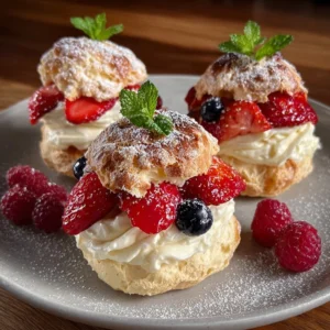 Mini Pavlovas with Fresh Berries Recipe