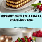 Chocolate & Vanilla Cream Layer Cake Recipe