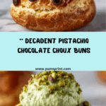 Pistachio Chocolate Choux Buns Recipe