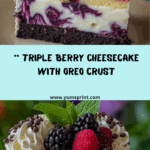 Triple Berry Layered Cheesecake** Recipe