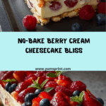 Berry Cream Cheesecake (No-Bake) Recipe