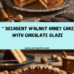 Walnut Honey Layer Cake with Chocolate Glaze Recipe