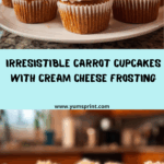 Moist carrot cupcakes with luscious cream cheese frosting Recipe