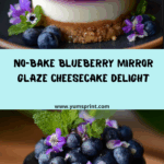 Blueberry Mirror Glaze Cheesecake Recipe