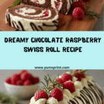 Chocolate Raspberry Swiss Roll with Cream Cheese Frosting Recipe