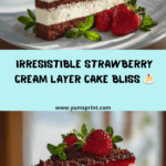 Strawberry Cream Layer Cake Recipe