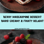 Berry Mascarpone Dessert Bars Recipe