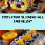 Citrus Blueberry Roll Cake Recipe