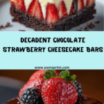 Chocolate Strawberry Cheesecake Bars Recipe
