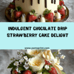 Chocolate Drip Strawberry Celebration Cake Recipe