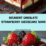 Chocolate Strawberry Cheesecake Bars Recipe