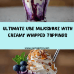 Ube Milkshake with Whipped Cream and Toppings Recipe