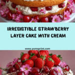 Naked Strawberry Layer Cake with Whipped Cream Recipe