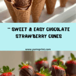 Chocolate Strawberry Dessert Cones Recipe