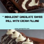 Chocolate Swiss Roll with Cream Filling Recipe