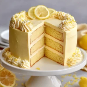 Moist Lemon Cake with Buttercream Recipe