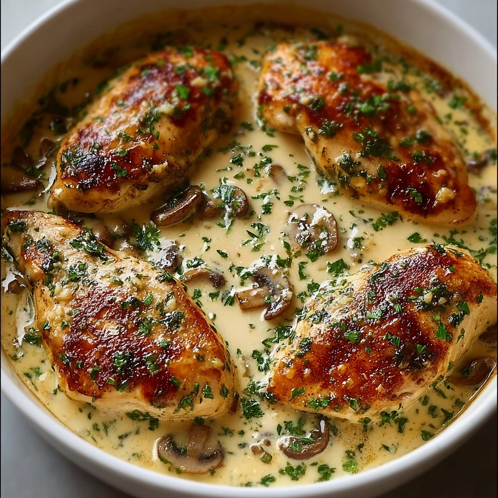 Chicken Breast in Creamy Mushroom Sauce Recipe 3 Chicken Breast in Creamy Mushroom Sauce Recipe - Recipe Image