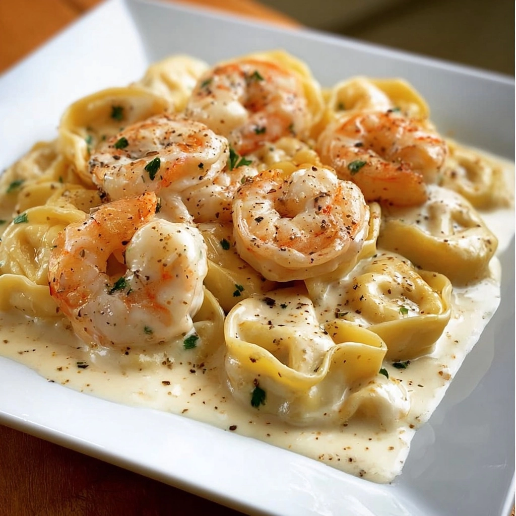 Creamy Cajun Shrimp Alfredo Tortellini Recipe