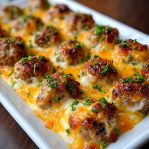 Cheesy Buffalo Ranch Meatball Bake Recipe