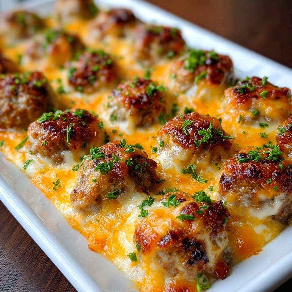 Cheesy Buffalo Ranch Meatball Bake Recipe 3 Cheesy Buffalo Ranch Meatball Bake Recipe - Recipe Image